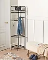 Corner Coat Stand LAWTON Black