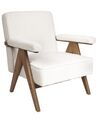 Fauteuil en bouclé blanc EVJE_927201