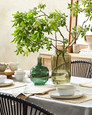 Dekorativ vase 30 cm glass olivengrønn DHOKLA