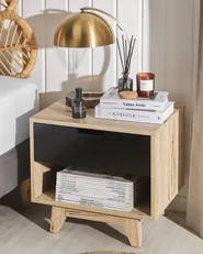 Comodino 1 cassetto SPENCER Nero_797279