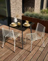 Set of 2 Garden Chairs CHIEVE Metal White_1049248