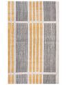 Bavlněný koberec 140 x 200 cm žlutý/černý KATRA_862959