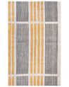 Cotton Area Rug 140 x 200 cm Yellow and Black KATRA_862959