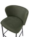 Set of 2 Fabric Bar Chairs Dark Green MINA_925947