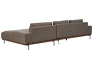 Corner Sofa 4 Seater MARIFERD Fabric Brown Left Hand_903206