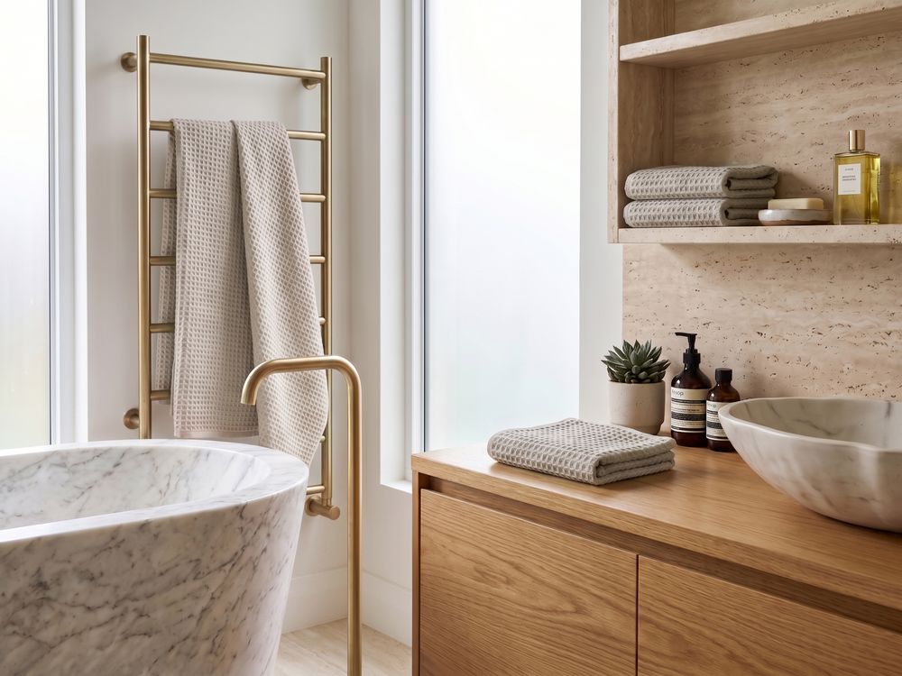 Handtücher 4er Set AREORA Baumwolle Beige