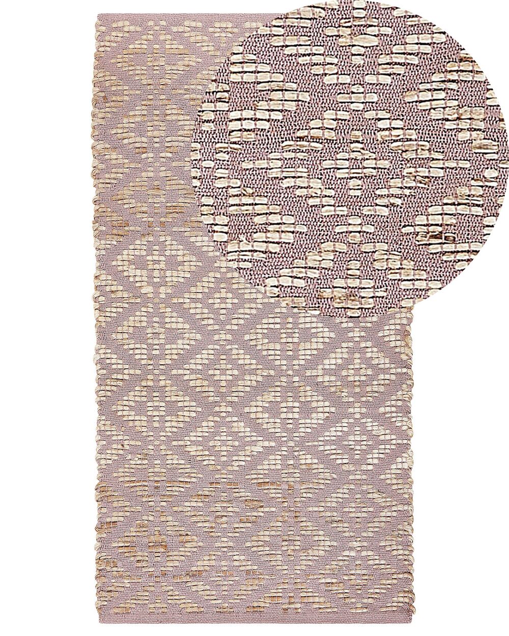 Koberec GERZE Ružová 80 x 150 cm Bavlna