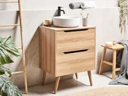 Mobile lavabo CARIACICA 60 cm Marrone chiaro_978925