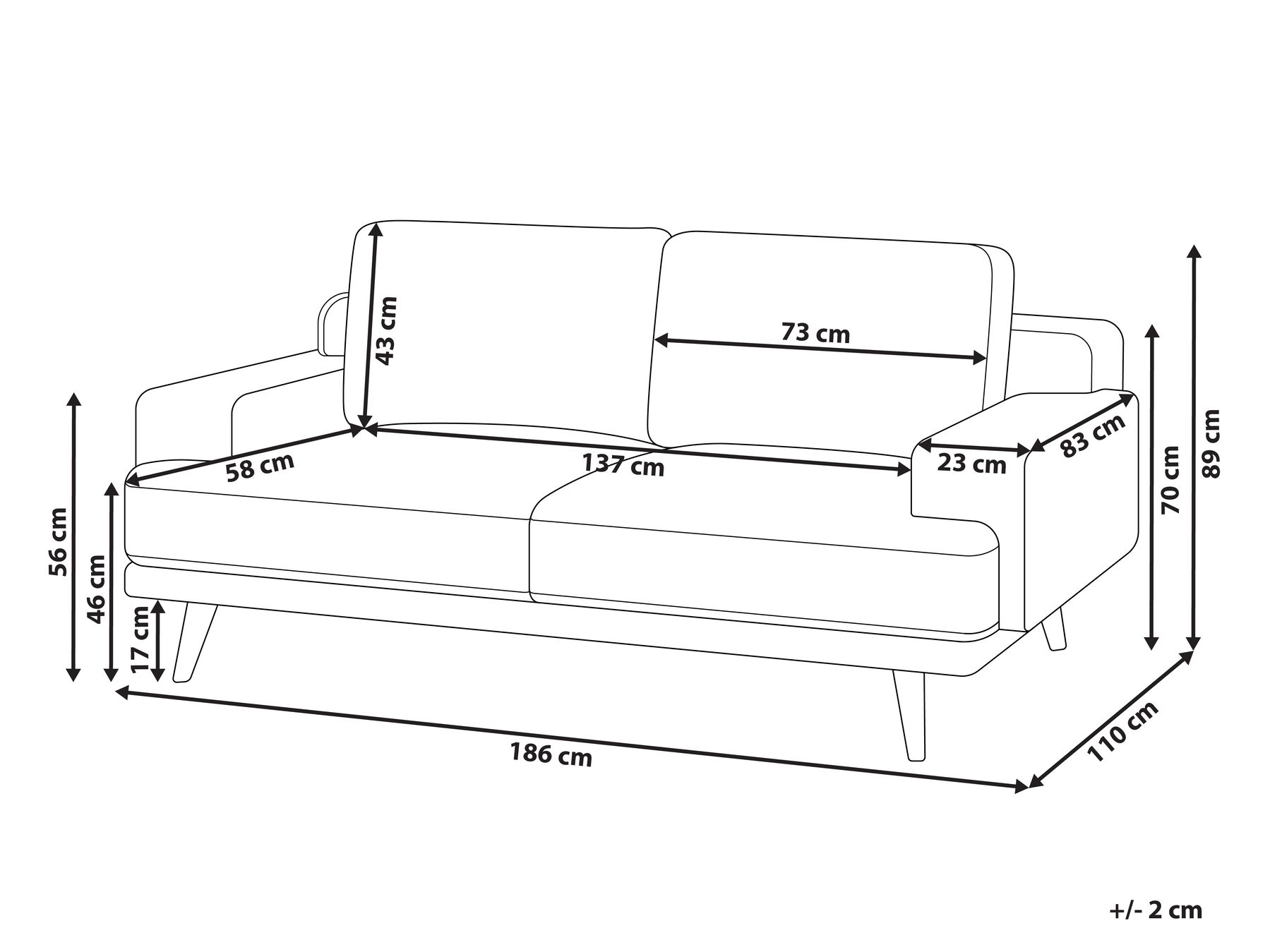 Fabric Sofa Brown DALUM_949602 Fabric Sofa Brown DALUM_949602