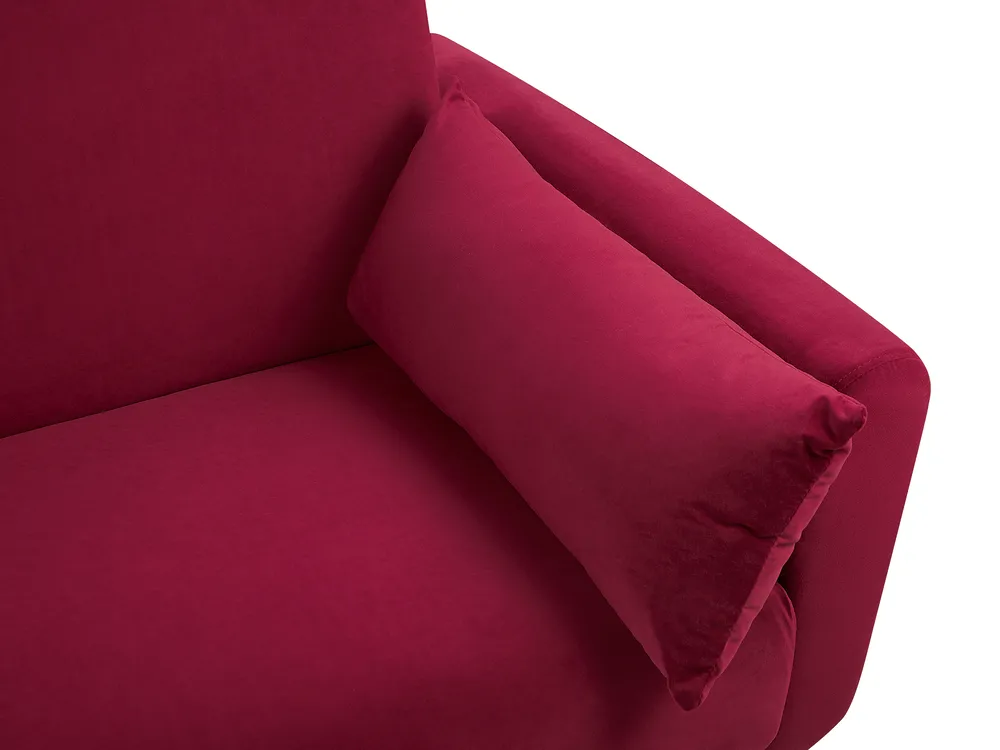 Sofa Bed 3 Seater EINA Velvet Burgundy_762928