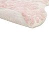 Tapete de casa de banho em algodão rosa 150 x 60 cm CANBAR_905477