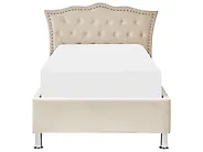 Bed met opbergruimte METZ Fluweel Beige 90 x 200 cm_861391