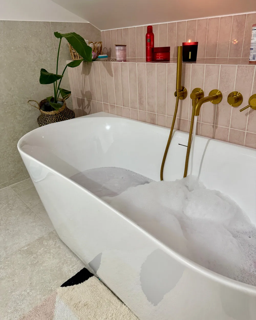 Back to Wall Bathtub RENACA 1700 x 790 mm White_1176643