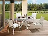Garden Dining Set 4 Seater MALETTO/BUSSETO Metal Marble Effect White