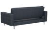Conjunto de sofás reclináveis com 5 lugares em tecido cinzento escuro ABERDEEN_719105