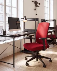 Sedia da ufficio KAMILON Tessuto Rosso scuro_1084805