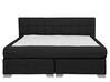 Fabric EU King Size Divan Bed Black ADMIRAL_679073