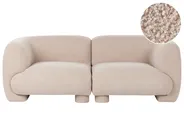 Divano modulare 2 posti MJALBI Bouclé Beige_1075264