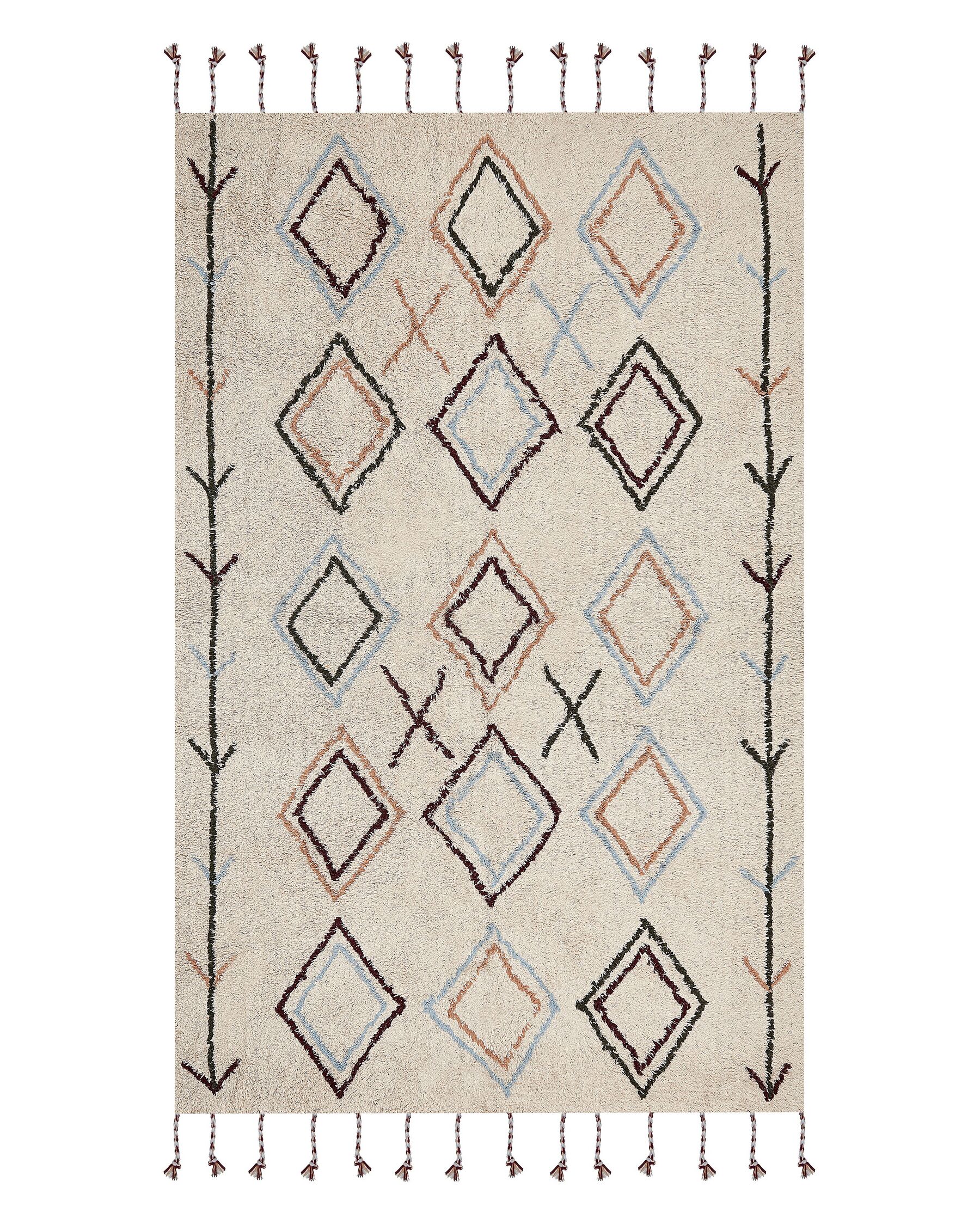 Bavlněný koberec 140 x 200 cm béžový CORUM_839418