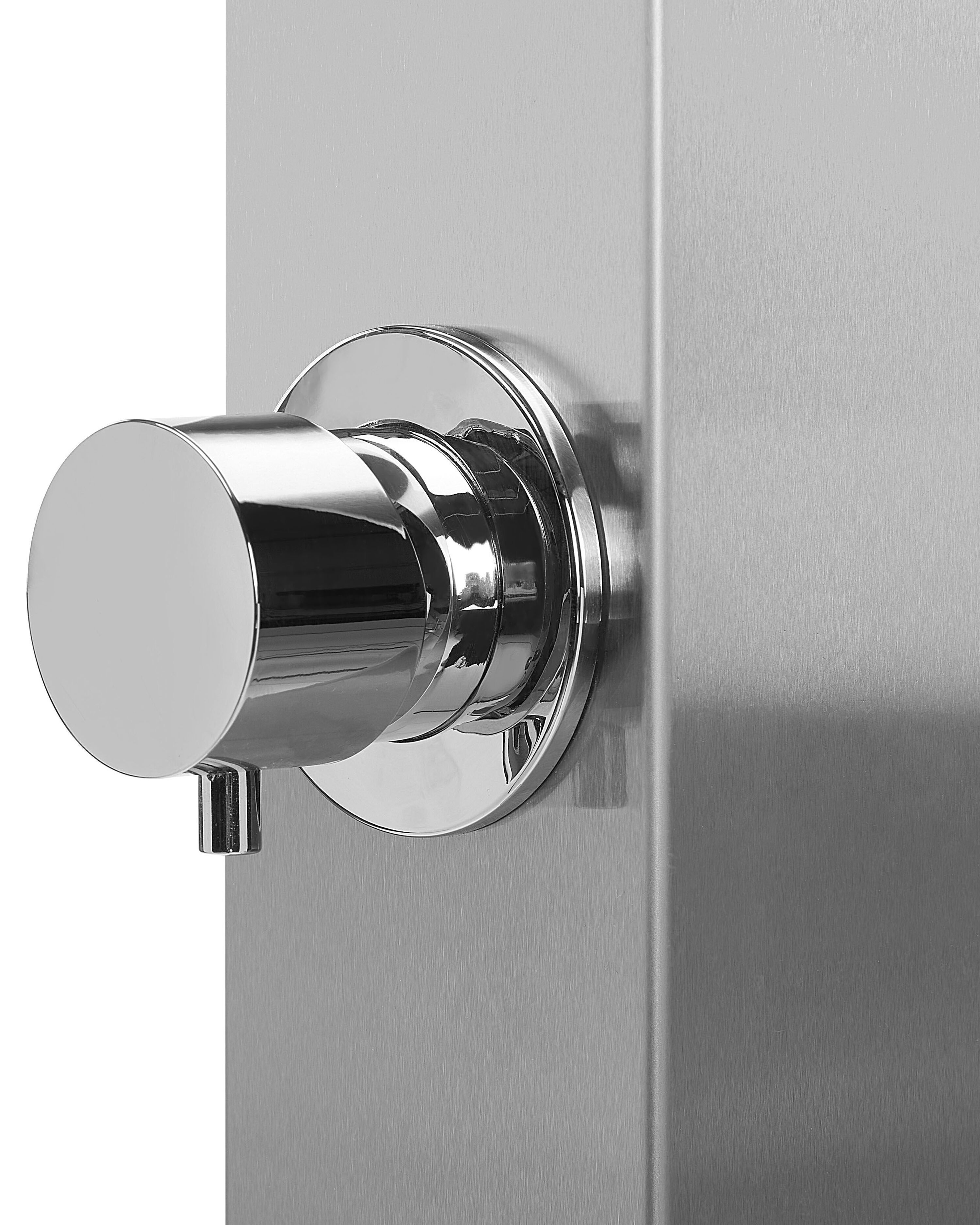 Freestanding Outdoor Shower Silver URZULAI Beliani.co.uk