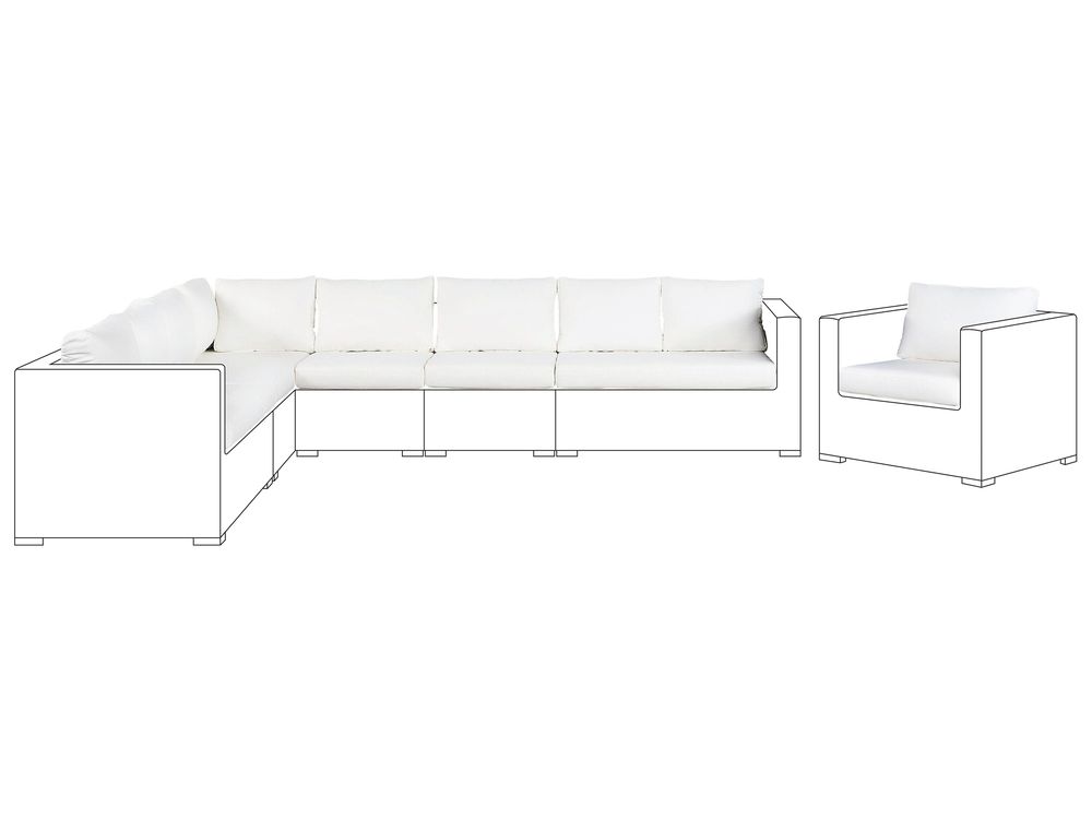 Outdoor Cushion Cover Set XXL Off-White