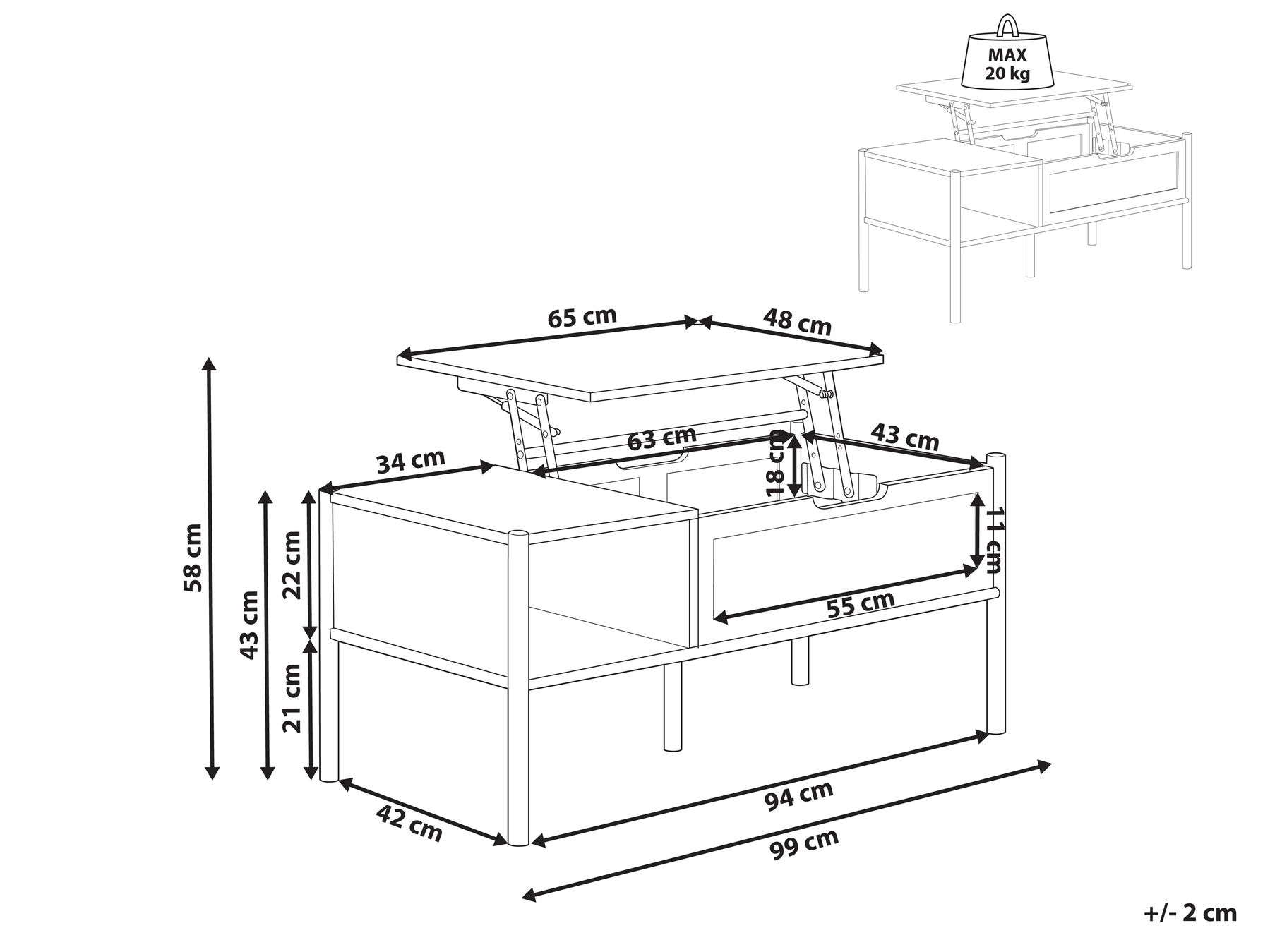 Bamboo Coffee Table Natural SURREY _955573