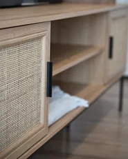 Szafka RTV PASCO Rattan Jasnobrązowy_1056566