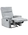 Recliner Chair EVERTON with Footrest Fabric Grey