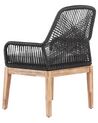 Set of 2 Garden Chairs Black OLBIA_809407