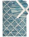 Vlnený koberec 160 x 230 cm modrá/biela BELENLI_802982