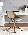 Desk Chair BARDSDALE Velvet Taupe