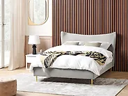 Bed Velvet CHALEIX 140 x 200 cm (EU Double) Light Grey_1180221