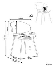 Set di 2 sedie da pranzo KIANA Verde scuro_874432
