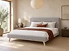 Bed Chenille TALENCE 160 x 200 cm (EU King Size) Light Grey