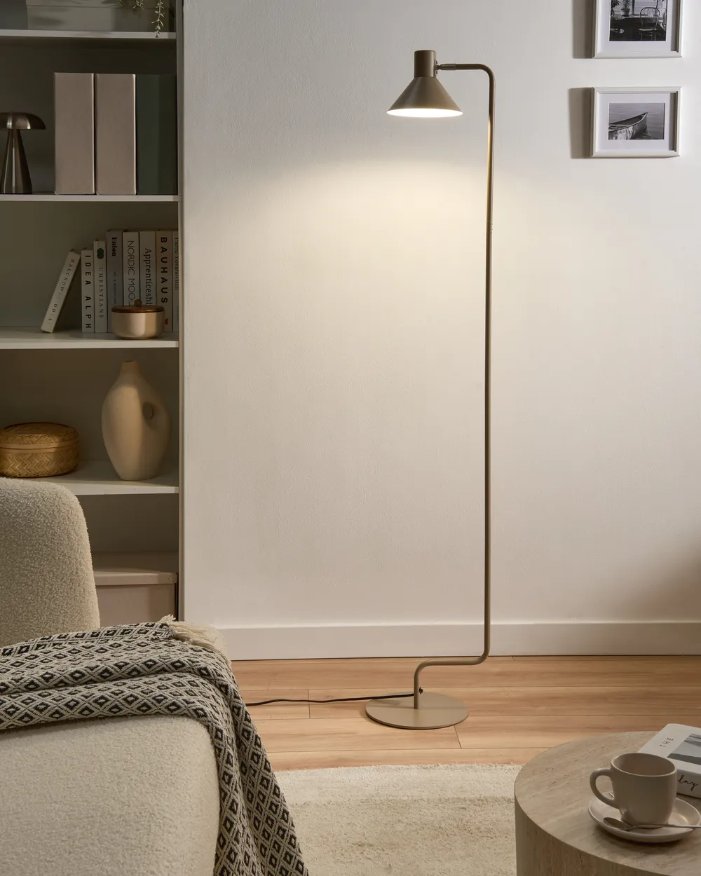 Lampa podłogowa RIMAVA Metal Beżowy