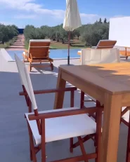 Lot de 2 chaises de jardin CINE Acacia Blanc cassé_1171980