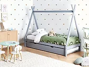 Kids Trundle Bed Pine Wood TALMONTIERS 90 x 200 cm (EU Single) Grey_1172527
