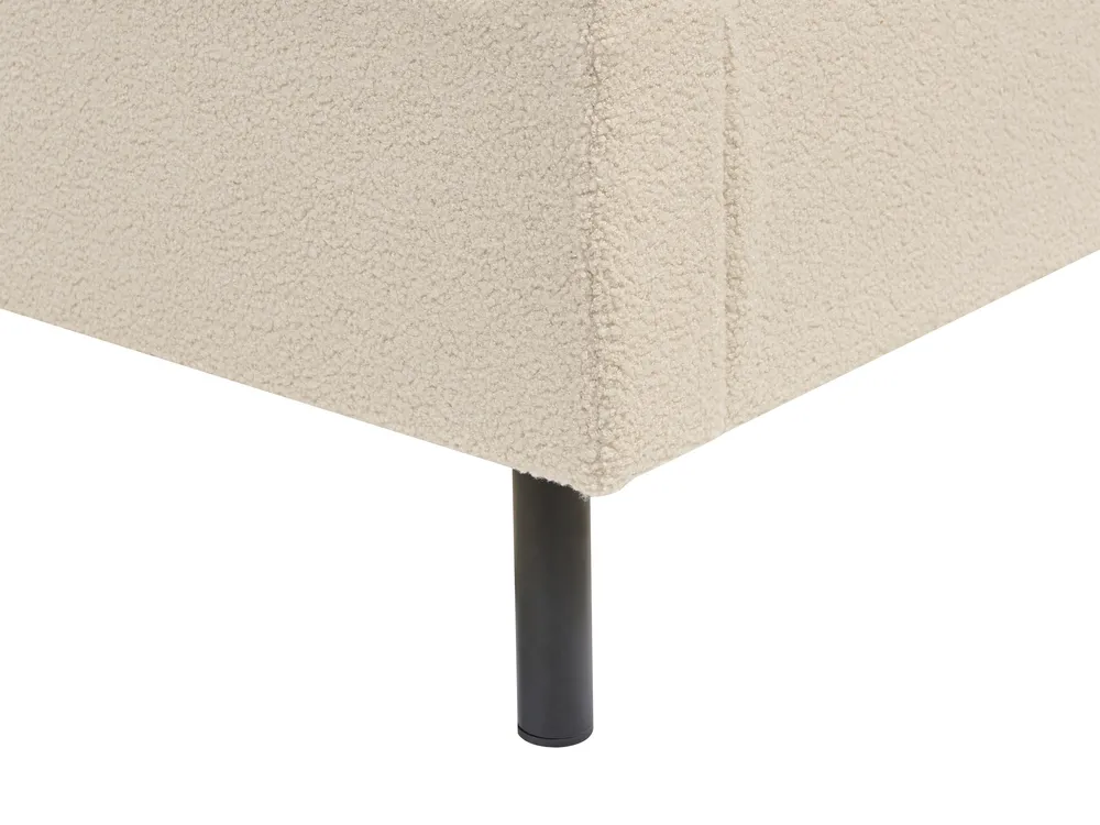 Lit avec sommier Bouclé VILLETTE 140 x 200 cm Beige_882672