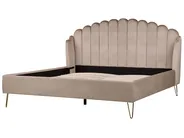 Bed Velvet AMBILLOU 180 x 200 cm (EU Super King) Taupe_902492