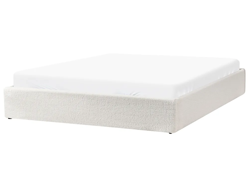 Ottoman Bed without Headboard DINAN Boucle Off-White 180 x 200 cm (EU Super King)_903703