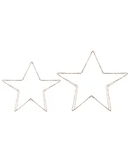 Lot de 2 décorations de Noël LED ITALLA 30/38 cm Étoile Doré_1163740