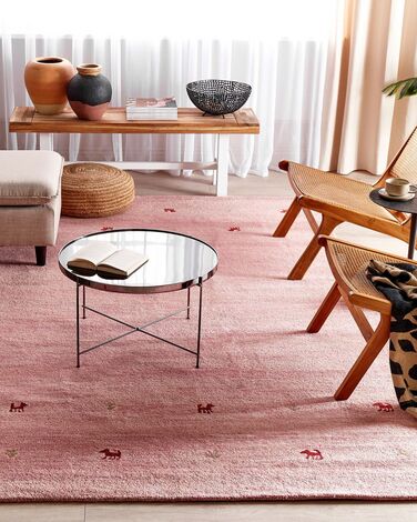 Wool Gabbeh Area Rug 200 x 300 cm Pink YULAFI 