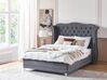 Sametová postel 140 x 200 cm šedá AYETTE_832137