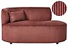 Chaise longue izquierda VANVEY Pana Rojo