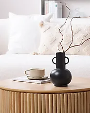 Vase à fleurs PEREA 26 cm Céramique Noir_1178611