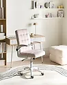 Chaise de bureau DANDY Velours Rose pastel
