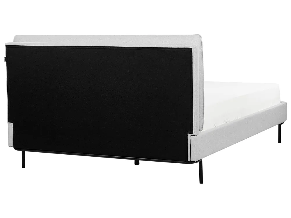 Cama Tecido CORIO 140 x 200 cm Cinzento claro_903179