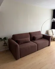 Kanapéágy 3 személyes VAXHOLM Ágyneműtartóval Buklé Barna_1160937