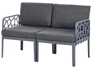 Garden Sofa Set 4 Seater ERICHE Dark Grey_978041