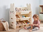 Toy Storage Organiser TOKO Rabbit 73 cm Beige_1123951